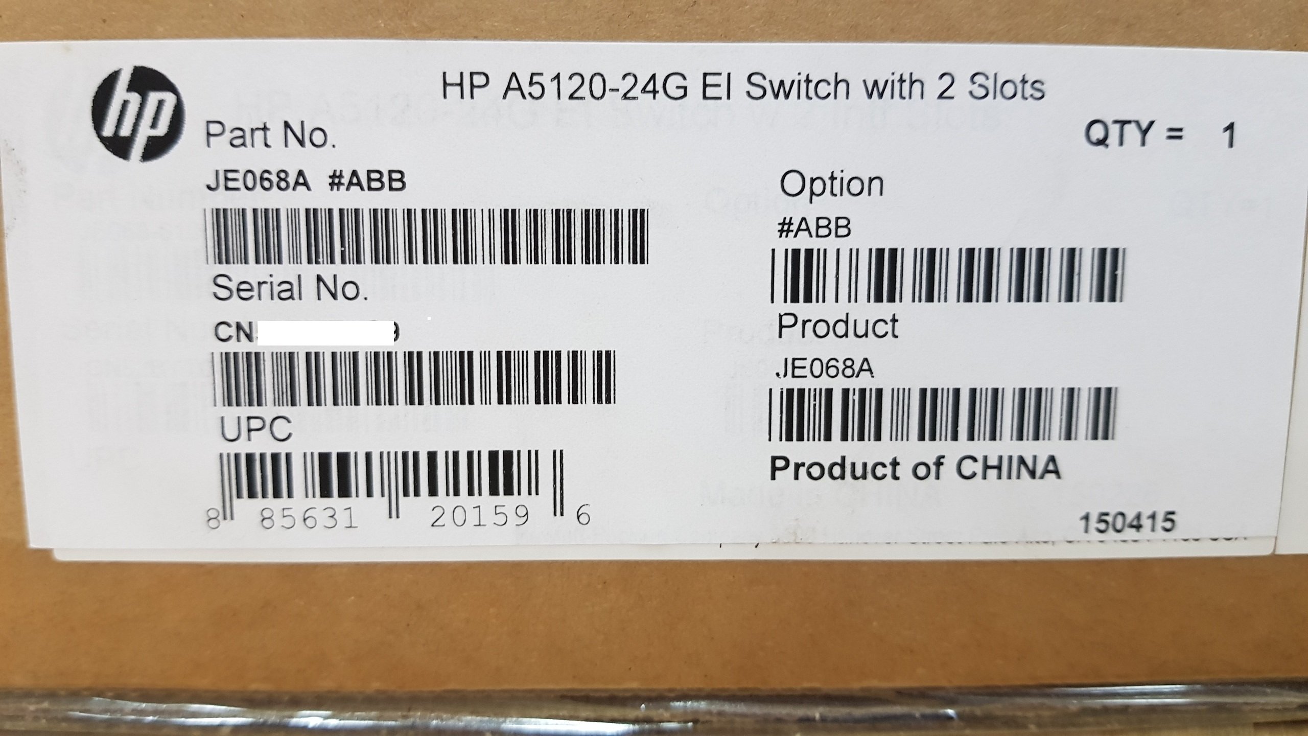 HP JE068A 5120-24G EI Layer 3 Managed Switch with 2 Expansion Slots - Ideal for Business Networks, Data Centers & High-Performance Office Environments
