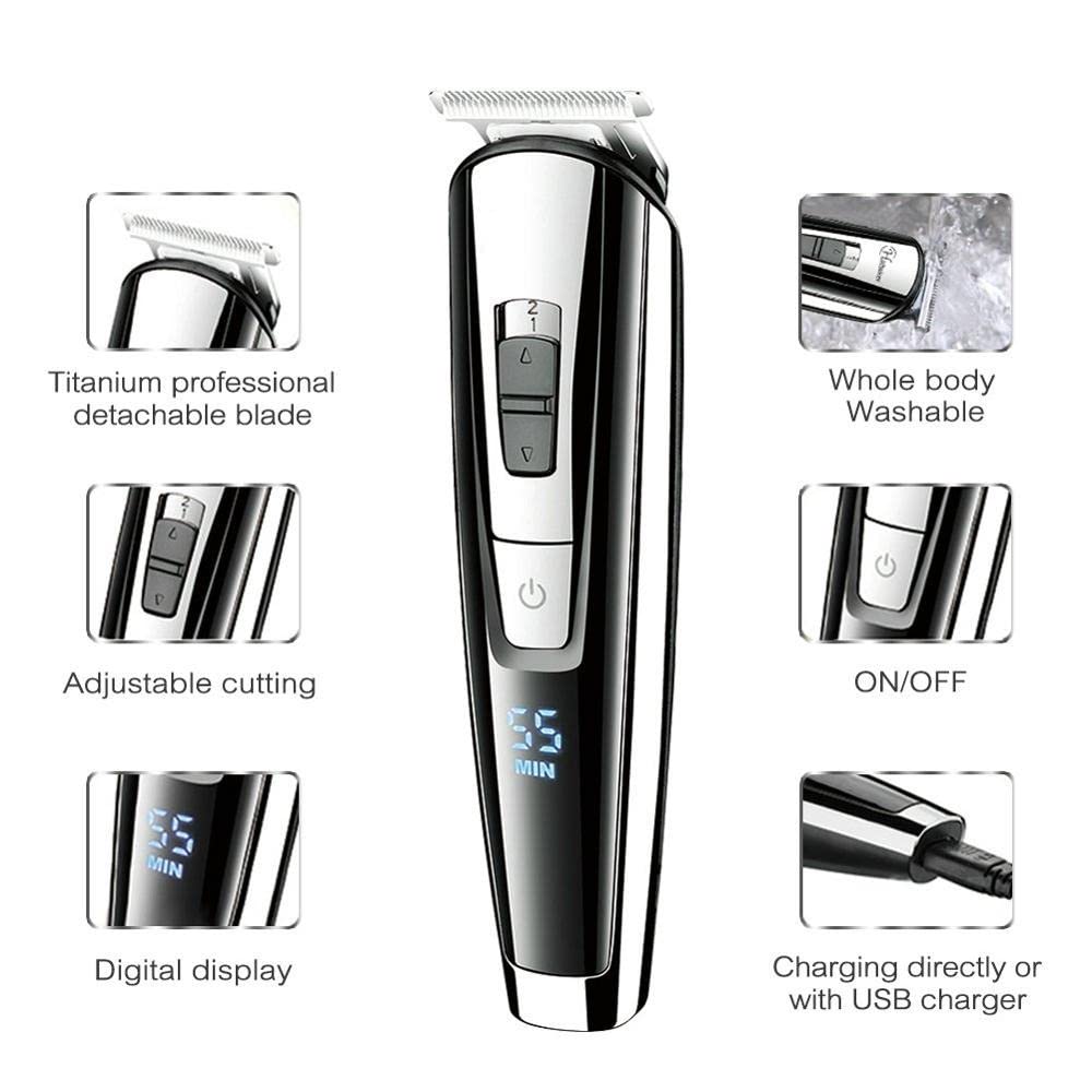 Men's Electric Razor & Beard Trimmer - All-in-One Waterproof Shaver for Face & Body Hair, 100-240V - Perfect for Travel, Home & Gym Use