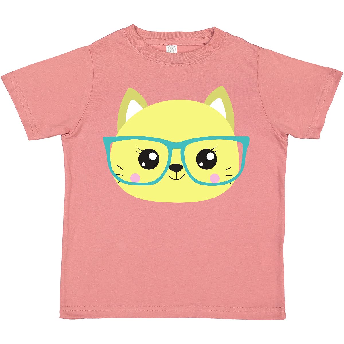Inktastic Hipster Cat with Glasses - Cute Kitten Toddler T-Shirt for Boys & Girls | Fun Graphic Tee for Playdates, School & Casual Wear