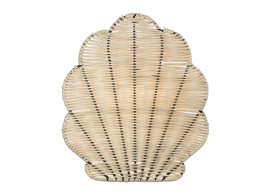 Vintage Shell Sconce Wall Light - Coastal Decor, Nautical Wall Sconce for Bedroom, Bathroom, or Porch Lighting