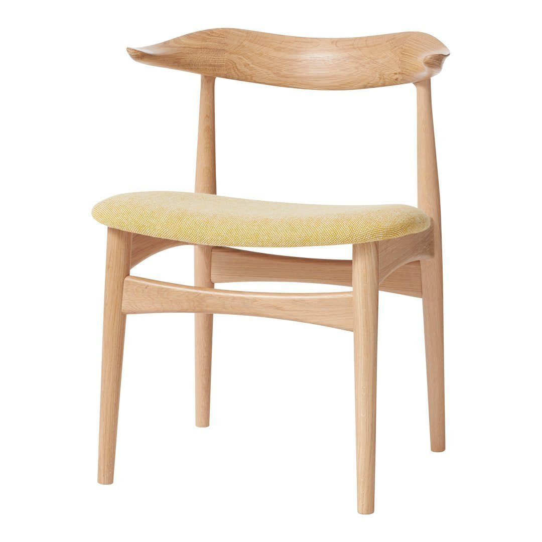Knud Farch Cow Horn Chair Seat - Upholstered Warm Nordic Style for Living Room & Office Decor