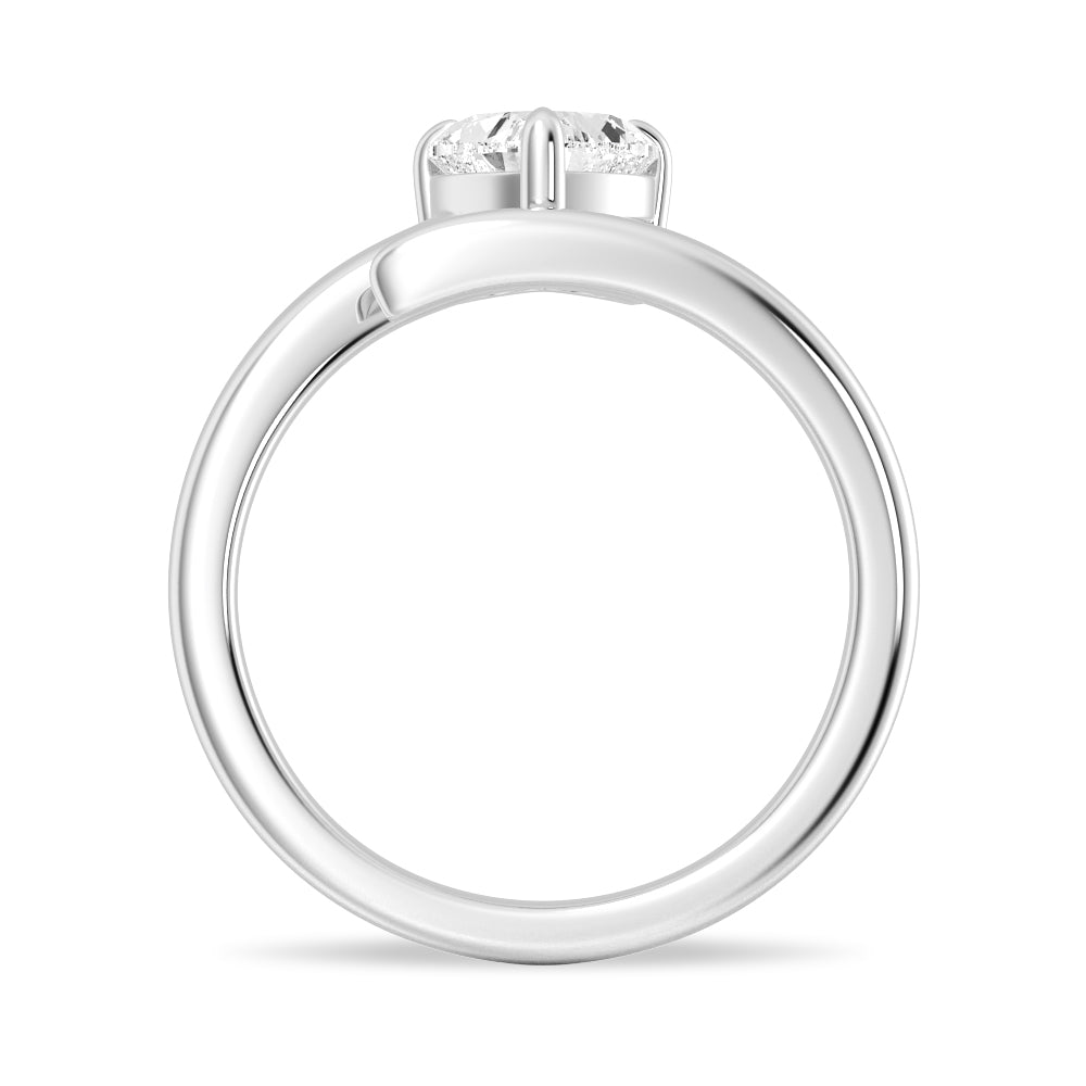 Exquisite Heart Shaped Lab-Grown Diamond Promise Ring - 1 Carat D Color VVS1 Clarity - Perfect for Engagements, Anniversaries & Romantic Gifts