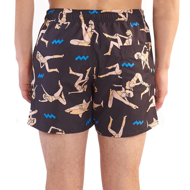 Volcom Men's 80s Bo Ef Black Swim Shorts - Quick-Dry Beachwear for Swimming, Surfing & Summer Vacations