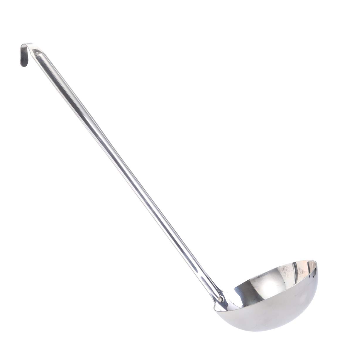 DOITOOL Stainless Steel Soup Ladle with Hanging Hook - 13cm Long Handle Serving Spoon for Kitchen, Cooking & Soup Serving - Perfect for Restaurants, Catering & Home Use