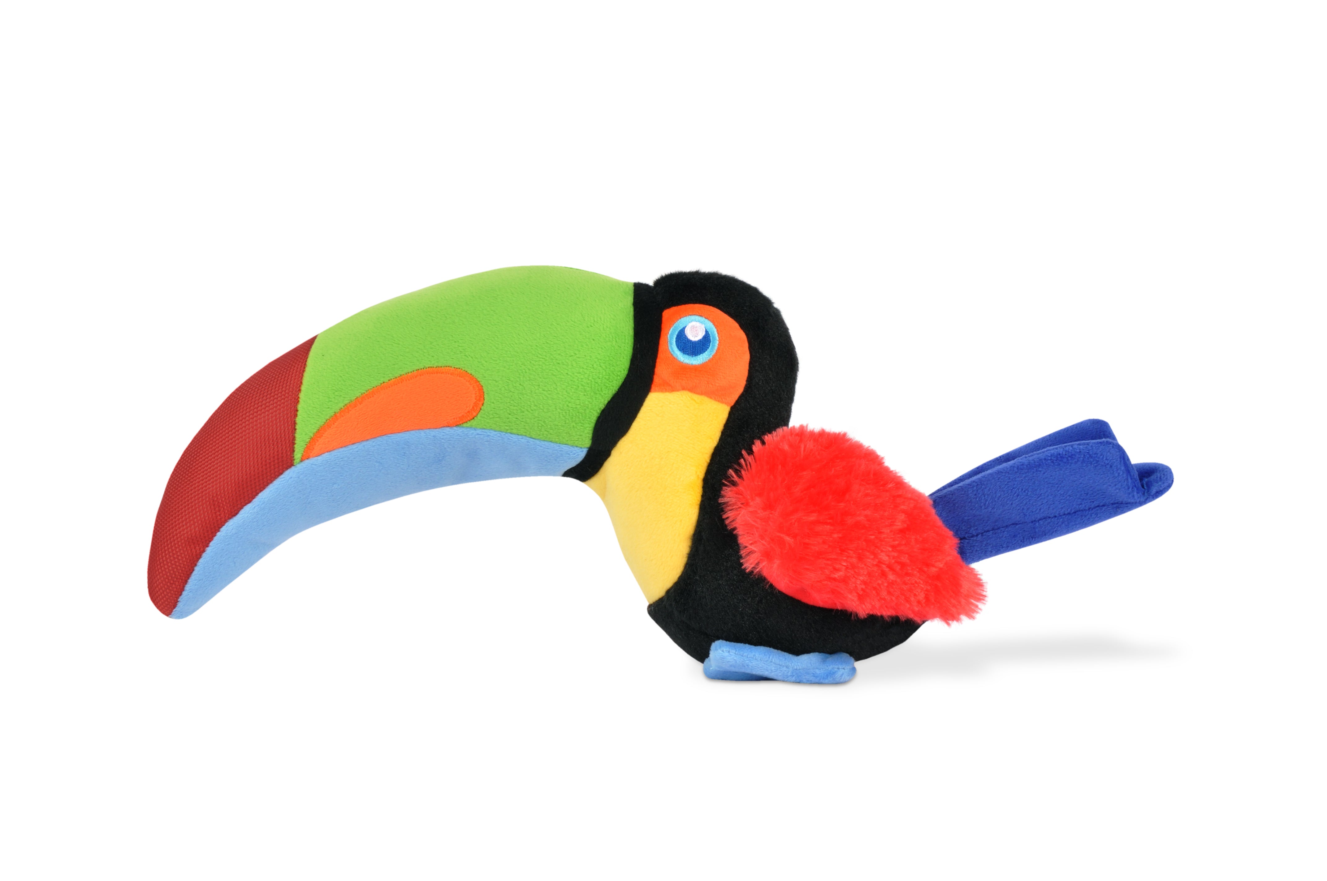 Tito the Toucan Plush Dog Toy - Fetching Flock™ Chew-Resistant Squeaky Stuffed Animal for Small & Medium Dogs | Perfect for Fetch, Cuddling & Interactive Playtime | Pet P.L.A.Y.