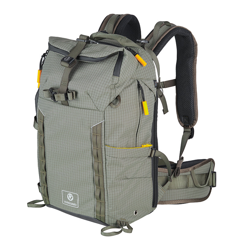 VEO Active 46 Khaki Green Camera Backpack with USB Charging Port - Waterproof DSLR Bag for Travel & Outdoor Photography - Perfect for Hiking, Camping & Professional Photographers