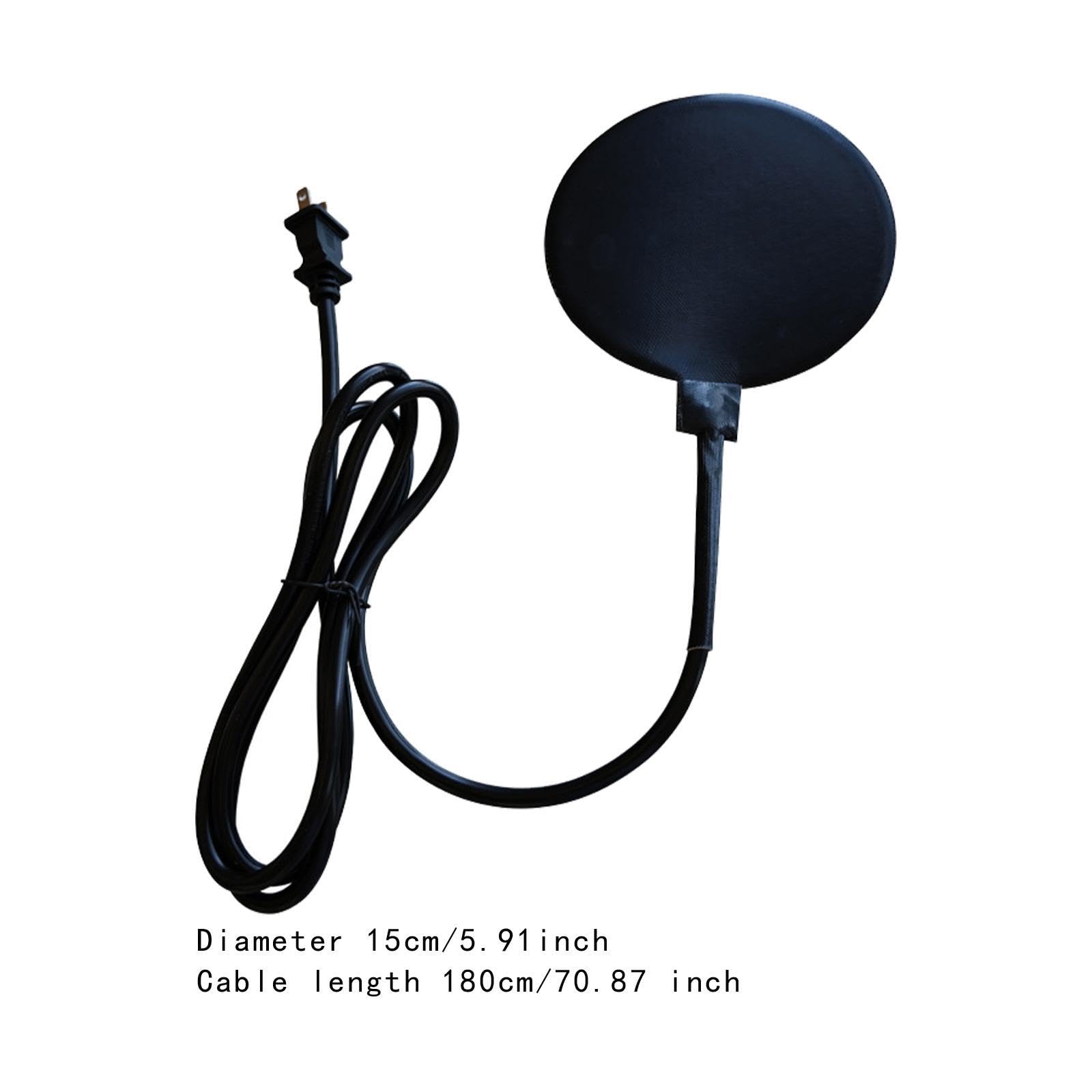 **20W Heated Poultry Waterer Base - Outdoor Winter Chicken Water Heater for Wall-Mounted Founts & Bird Baths - Durable Black Design - Perfect for Coops, Farms & Cold Weather Use**