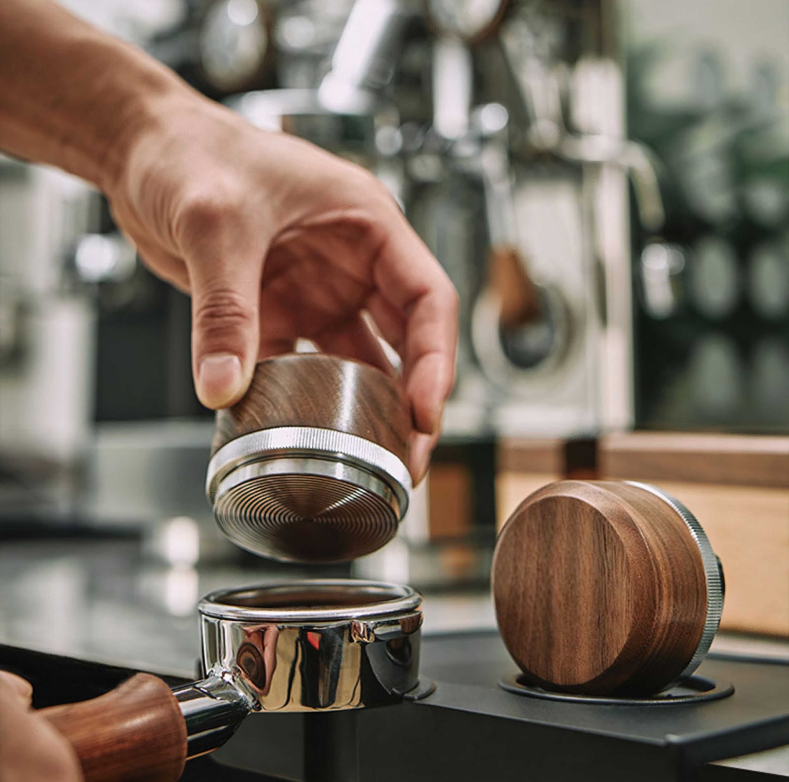 Premium Wooden Handle Tamper & Distributor for Espresso - Perfect for Baristas & Home Coffee Brewing | MUVNA