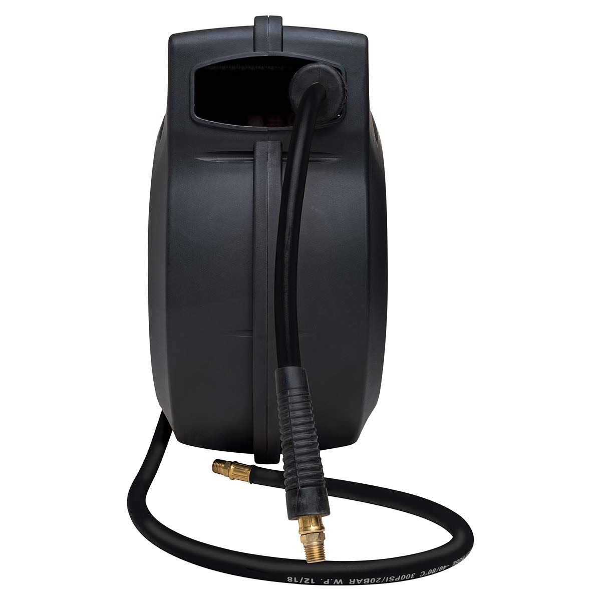 Eastwood 50ft Air Hose Reel with Hybrid Flex Polymer Hose - Heavy Duty Retractable Air Compressor Hose for Garage, Workshop & Automotive Use