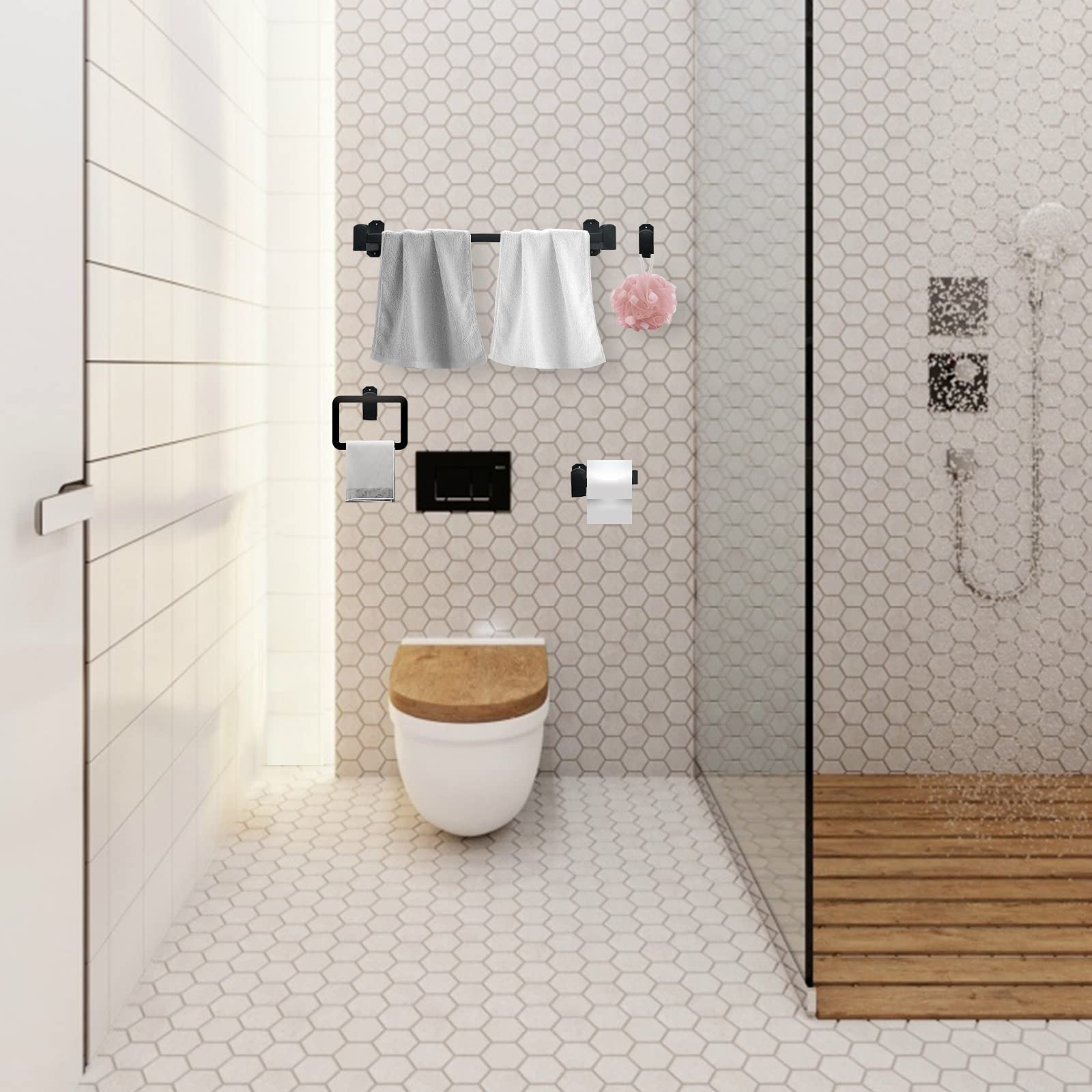 8-Piece Modern Bathroom Accessory Set - 24