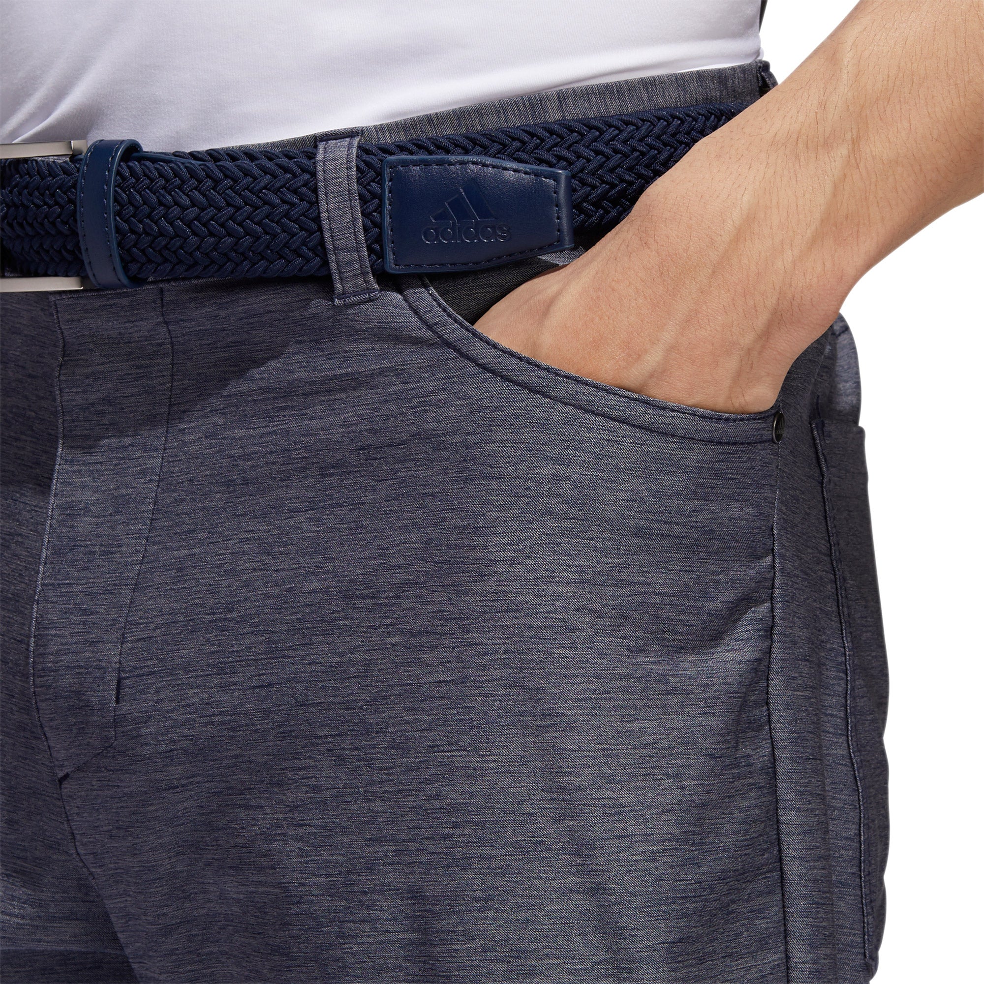 Adidas Ultimate365 Heather Navy Five Pocket Men's Golf Shorts - Comfortable & Stylish for Golfing, Casual Wear & Outdoor Activities