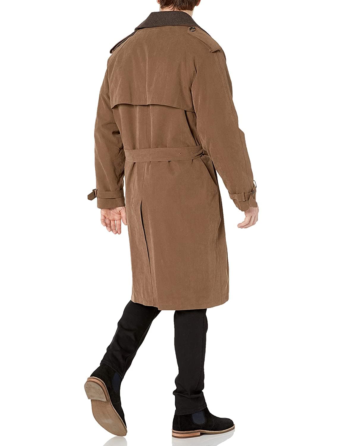 London Fog Men's Classic Double Breasted Trench Coat with Detachable Liner & Removable Collar - Waterproof Raincoat for Business, Travel & Formal Occasions