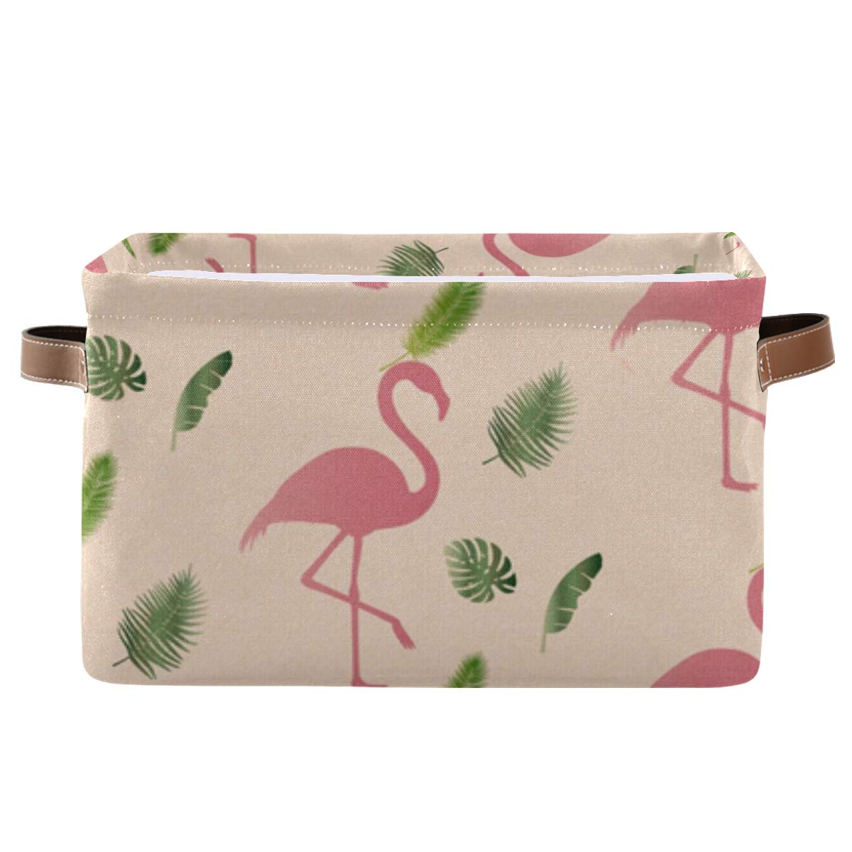 Large Collapsible Cube Storage Bins | Pink Flamingo Foldable Clothing Organizer | Nursery, Office & Closet Storage Solutions | Space-Saving Home Organization for Kids' Rooms, Work Spaces & Wardrobes