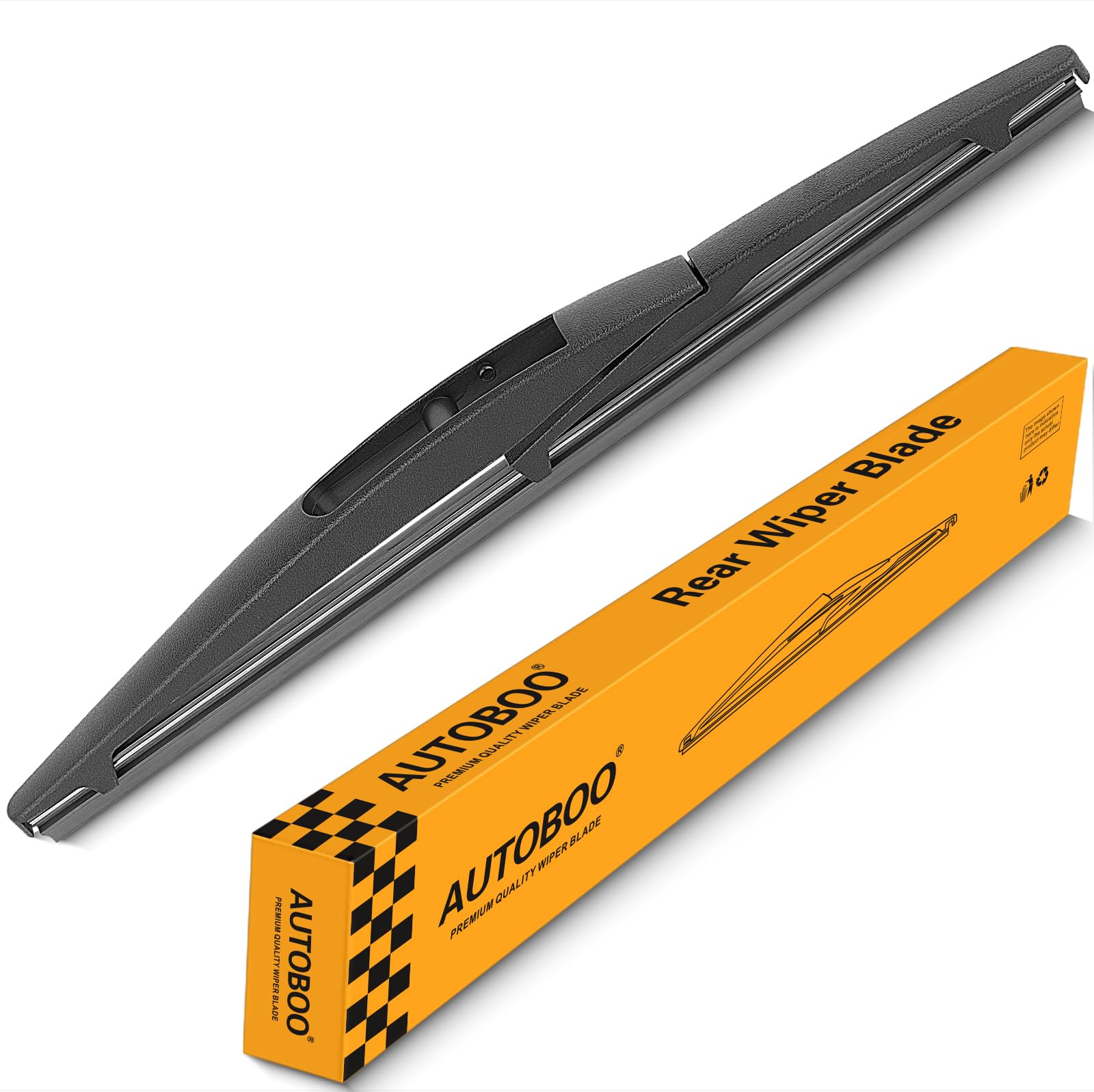 AUTOBOO 10 Inch Rear Wiper Blade Replacement for Mitsubishi Outlander Sport 2021-2011, Honda HR-V 2022-2016, Nissan Leaf, Infiniti QX80 QX56 - High Quality OEM Fit Windshield Wiper Blade (Pack of 1) - Perfect for Rainy Weather and Winter Driving Conditions