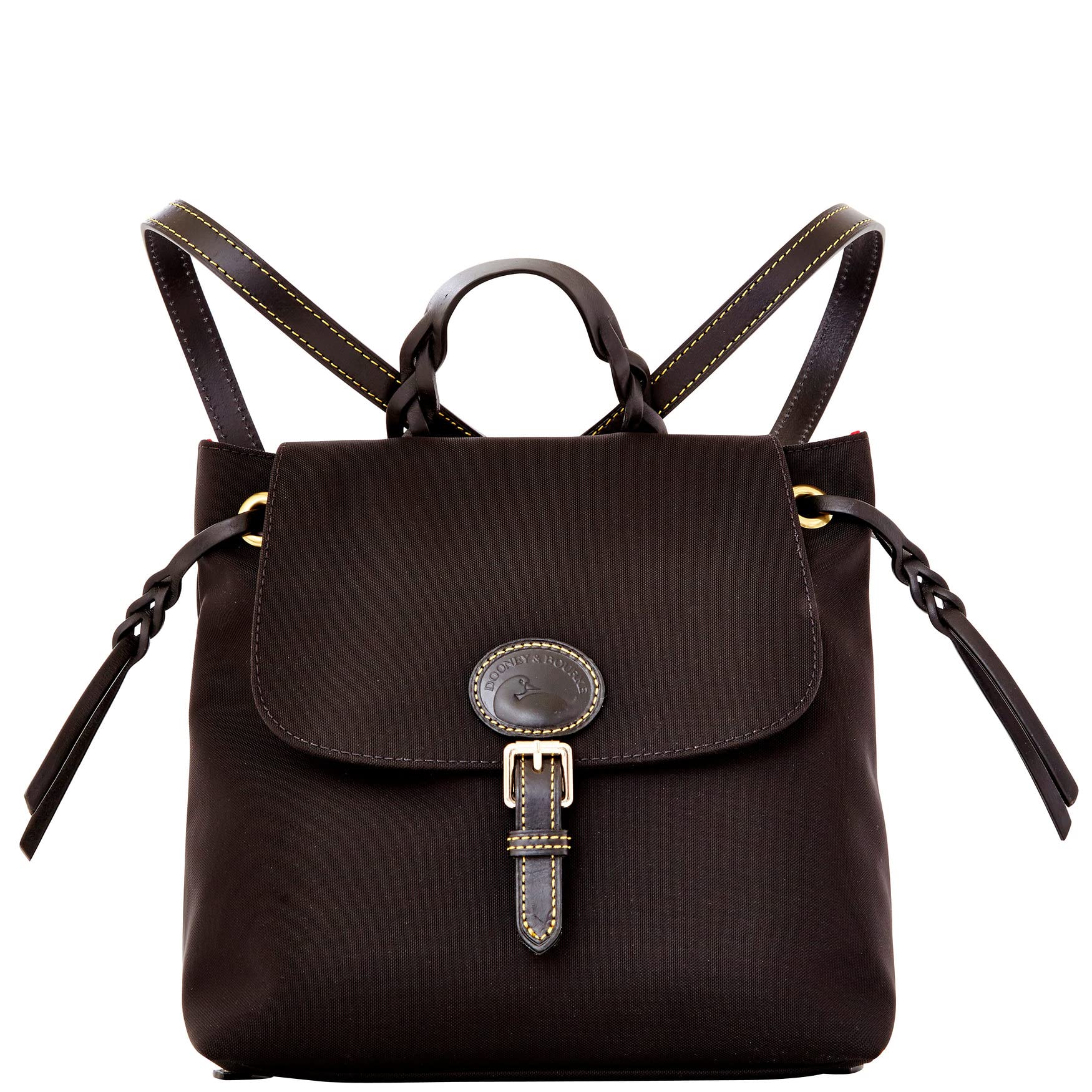 Dooney & Bourke Women's Small Nylon Flap Backpack Purse - Stylish Crossbody Handbag for Work, Travel & Everyday Use