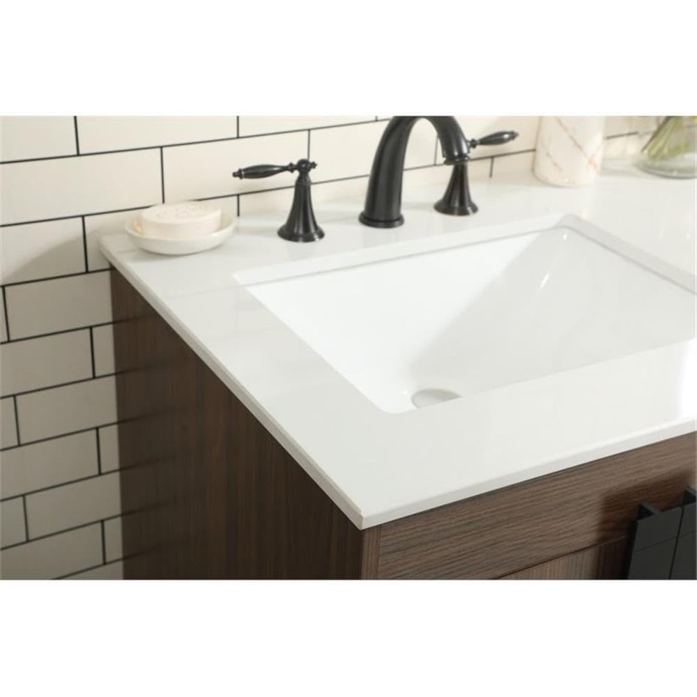 Modern 24-Inch Single Bathroom Vanity with Under Sink Storage Organizer - Elegant Blue Cabinet for Bathroom Decor & Organization | Perfect for Small Spaces, Apartments & Powder Rooms