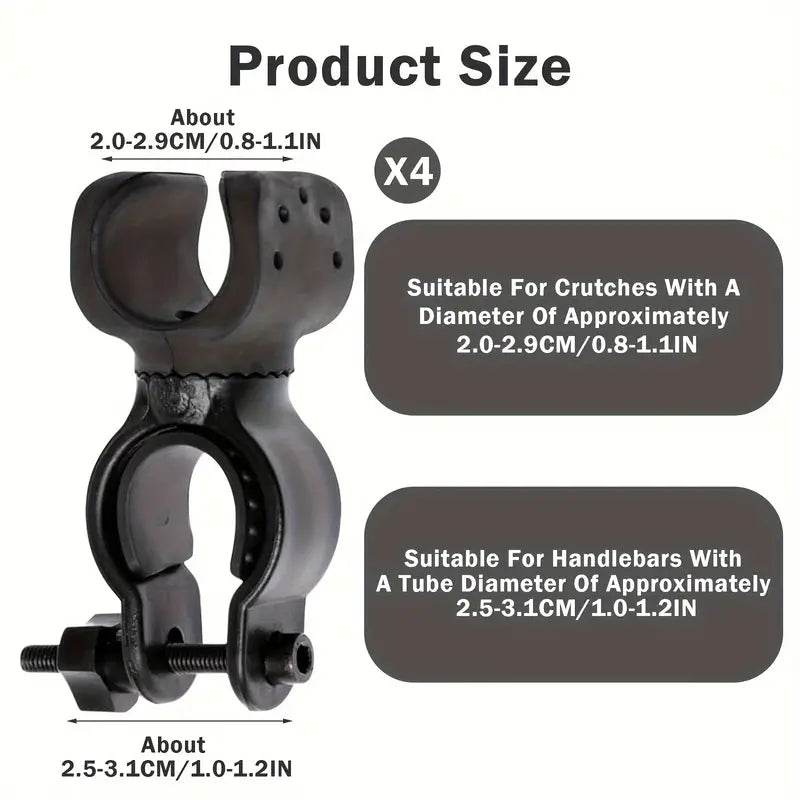 Adjustable Walking Stick Holders for Wheelchairs & Mobility Scooters - Secure Cane Storage Solution for Elderly & Disabled Users at Home or Outdoors