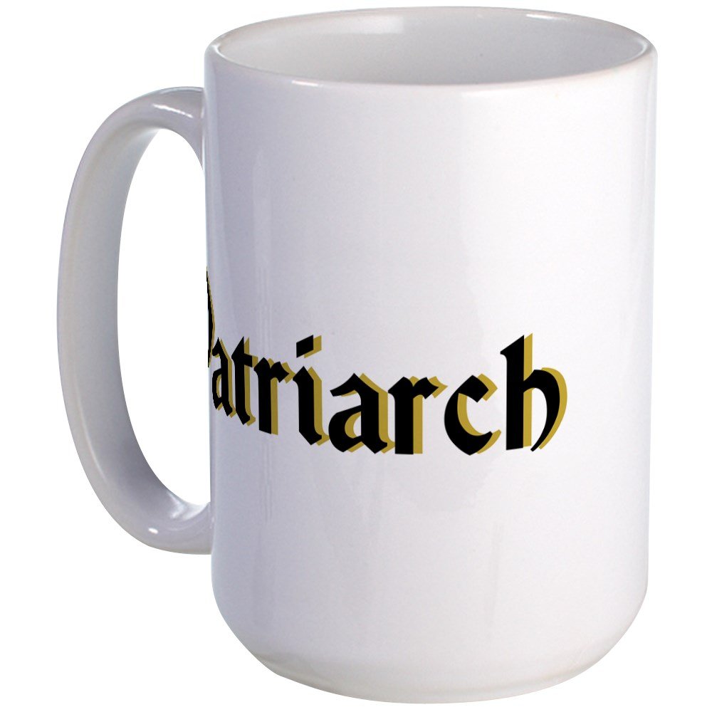 Patriarch Large 15 oz White Coffee Mug - Premium Ceramic Tea Cup for Home & Office Use - Perfect for Coffee, Tea or Hot Chocolate