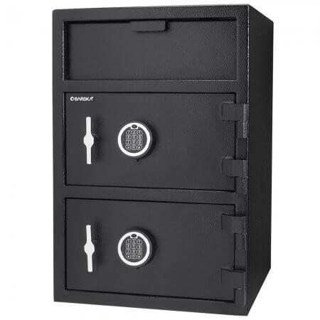 Barska AX13312 Double Door Depository Safe - Heavy Duty Home & Office Security Safe for Cash, Documents, Jewelry - Ideal for Retail Stores, Banks, and Business Security