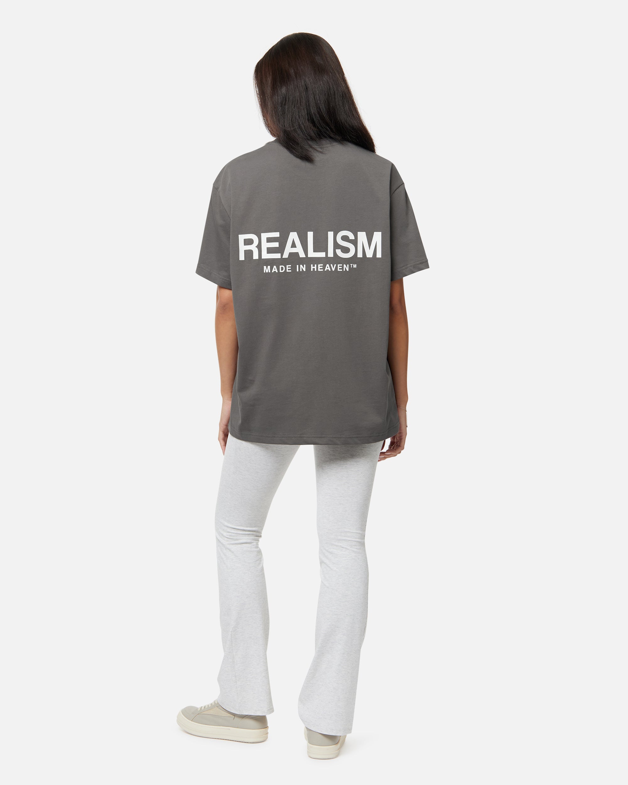 SSS Realism Heaven Logo Tee - Cool Grey Graphic T-Shirt for Men & Women | Trendy Streetwear & Casual Outfit for Everyday Wear