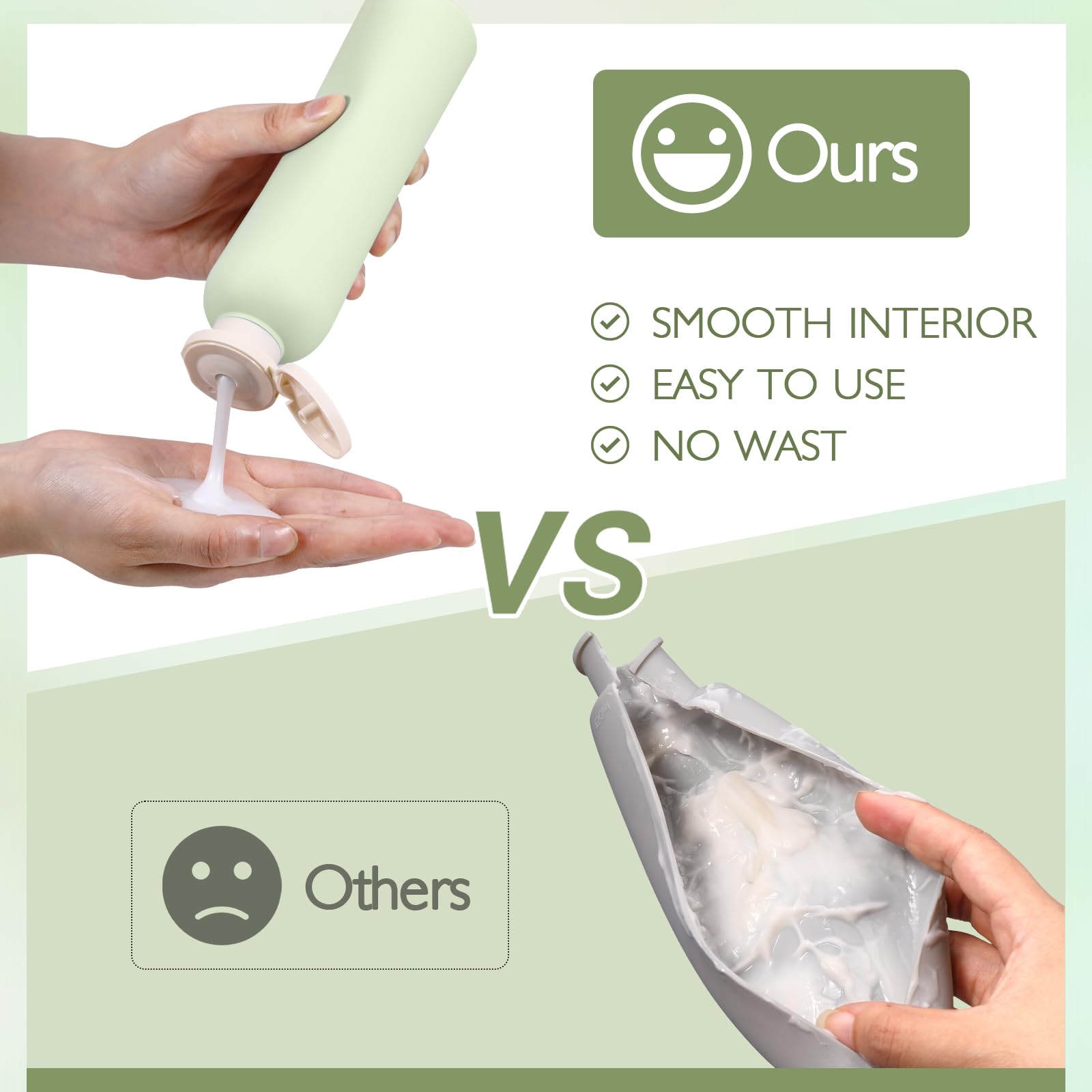 8.8 oz Leak Proof Travel Bottles for Toiletries - 4 Pack Refillable Squeeze Bottles for Shampoo, Conditioner, Lotion & Body Wash | TSA Approved, BPA Free Plastic Containers for Air Travel, Gym & Camping Essentials