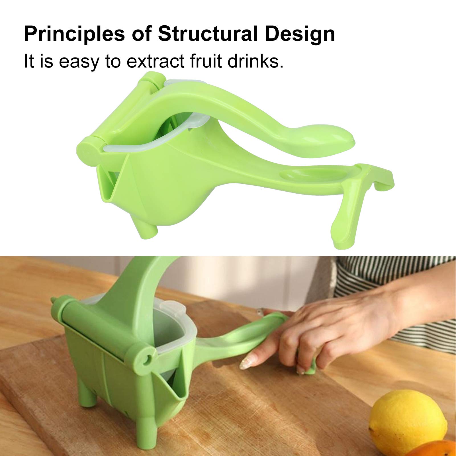Manual Lemon Squeezer - Plastic Hand Juicer for Citrus Fruits, Multifunctional Kitchen Tool for Fresh Orange, Lime & Lemon Juice - Perfect for Cocktails, Baking & Healthy Drinks