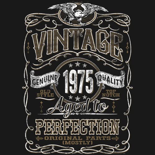 Vintage 1975 Aged to Perfection 50th Birthday Gift Shirt for Men - Perfect 50th Birthday Party, Milestone Celebration & Funny Gift Idea
