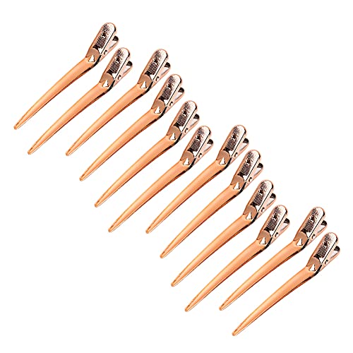 Rose Gold Hair Clips for Women - Anti-Slip Salon Hair Grips, Comfortable & Durable Hair Accessories for Styling, Home Use, Barber Shops - Perfect for Updos, Ponytails & Everyday Hairstyles