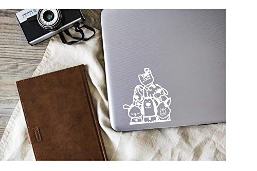 Dog Gang Vinyl Decal Sticker - White 5.375x6 Inch - Made in USA by Foxtail Decals - Waterproof for Cars, Laptops, Tablets, Water Bottles - Perfect for Personalizing Vehicles, Tech Devices & Drinkware