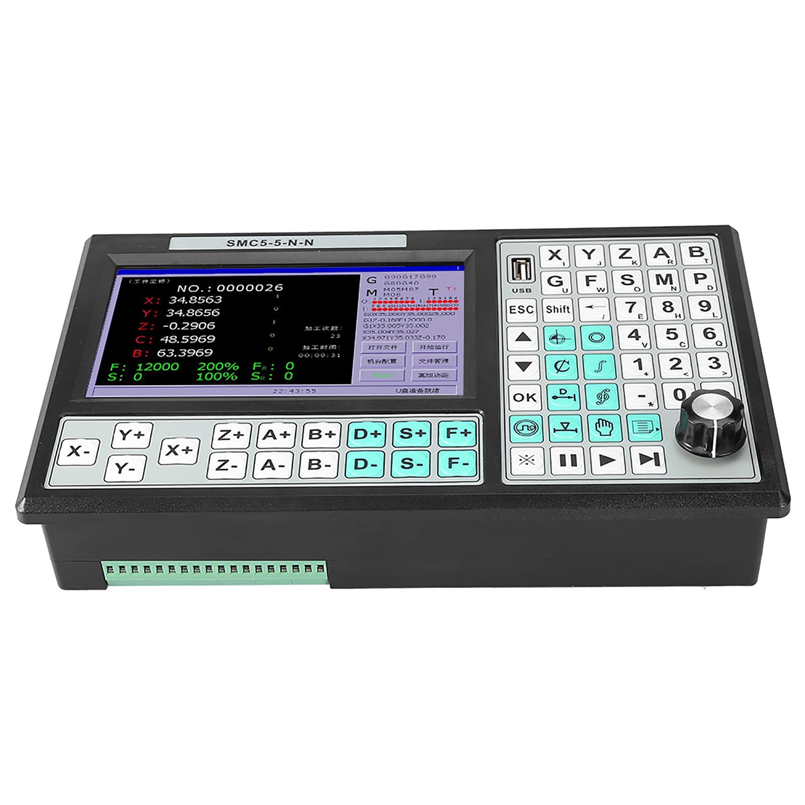 5-Axis CNC Motion Controller - 500KHz Offline USB Motion Controller Replacement for CNC Machines | Perfect for Woodworking, Metal Engraving & 3D Printing