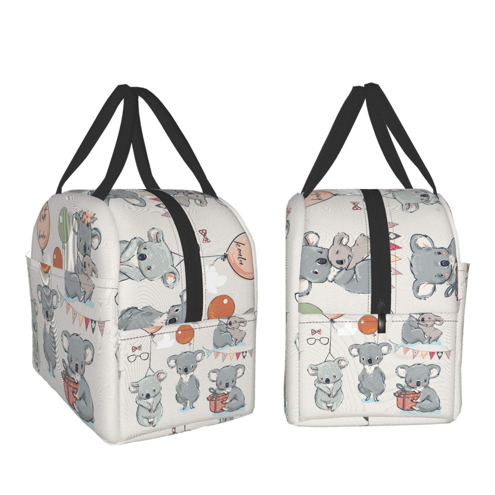 Koalas Insulated Lunch Box - Reusable Thermal Lunch Bag for Women & Men, Perfect for Office, Camping, Hiking, Picnic, Beach & Travel - Keep Food Fresh at Work or Outdoor Adventures
