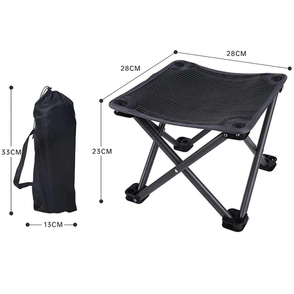 Portable Folding Camping Chair - Lightweight Compact Stool for Outdoor Activities, Travel, Fishing, Hiking, Gardening, Picnic & Beach - 12