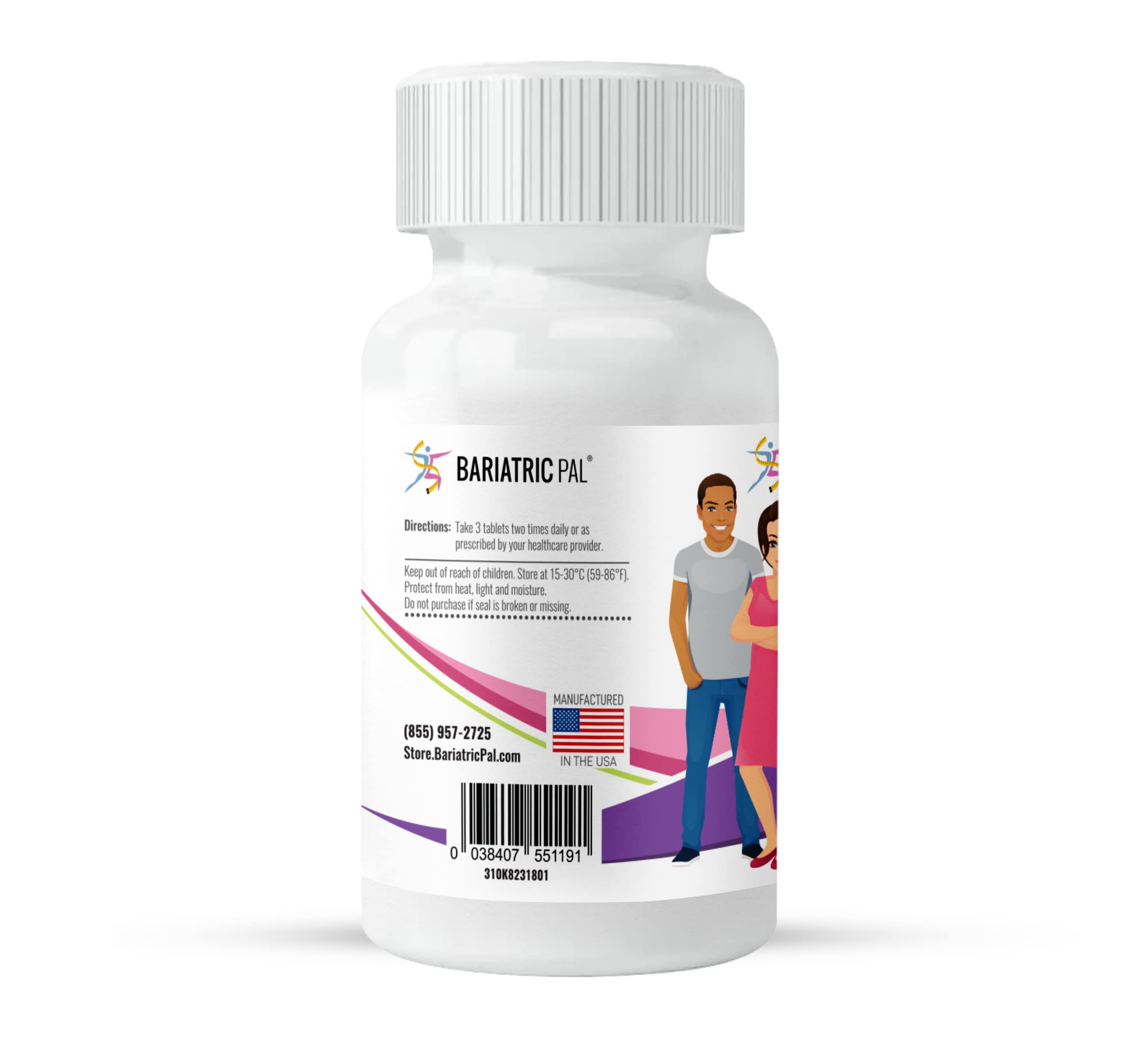 BariatricPal Easy Swallow Calcium Citrate 600mg with Vitamin D3 - 180 Coated Tablets (6 Month Supply) for Strong Bones & Joint Support - Ideal for Seniors, Post-Surgery Recovery & Weight Loss Patients