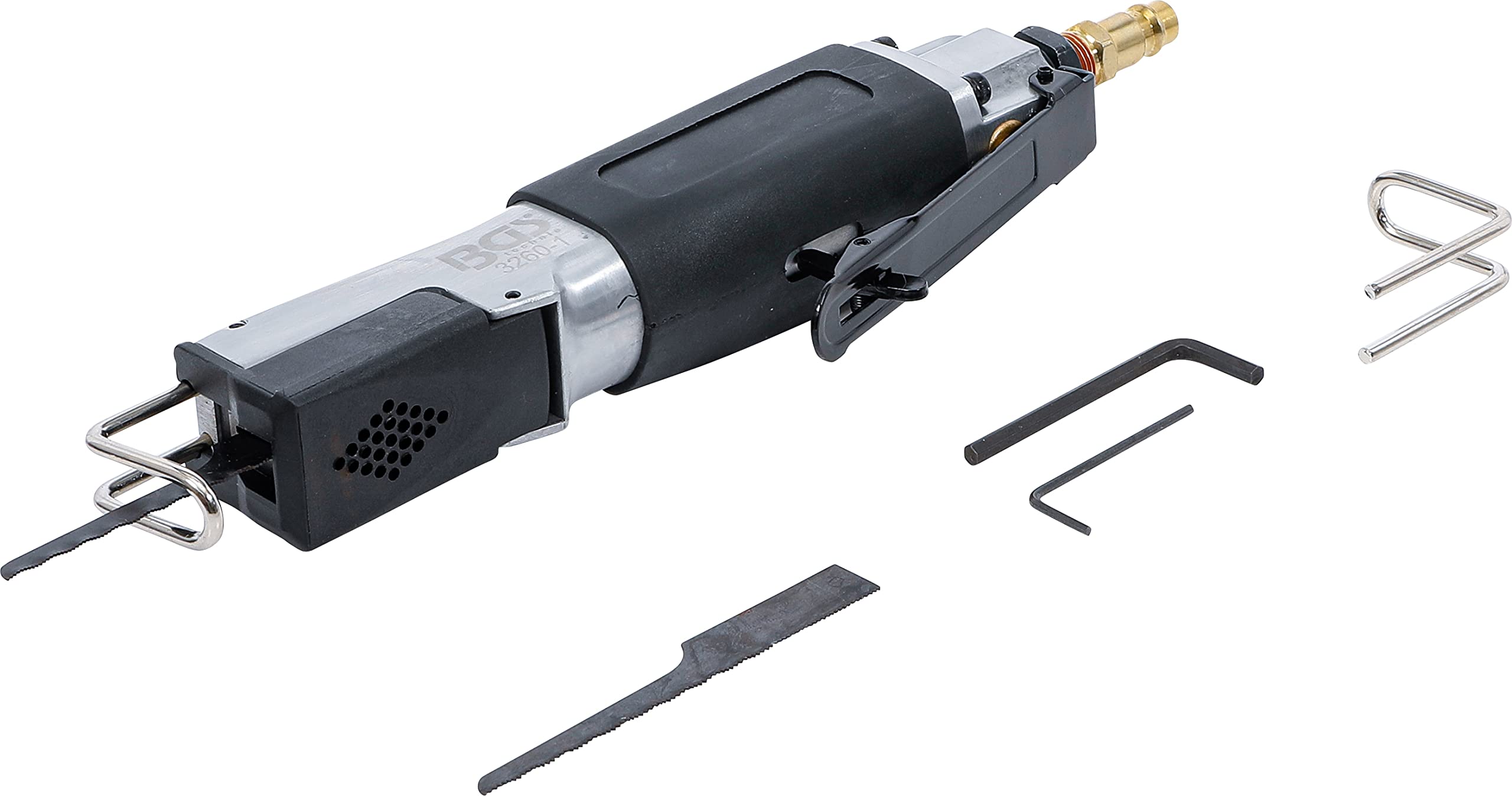 BGS 3260-1 Cordless Body Jig Saw with Compressed Air Technology - Perfect for Automotive Repair, Metal Cutting & DIY Projects