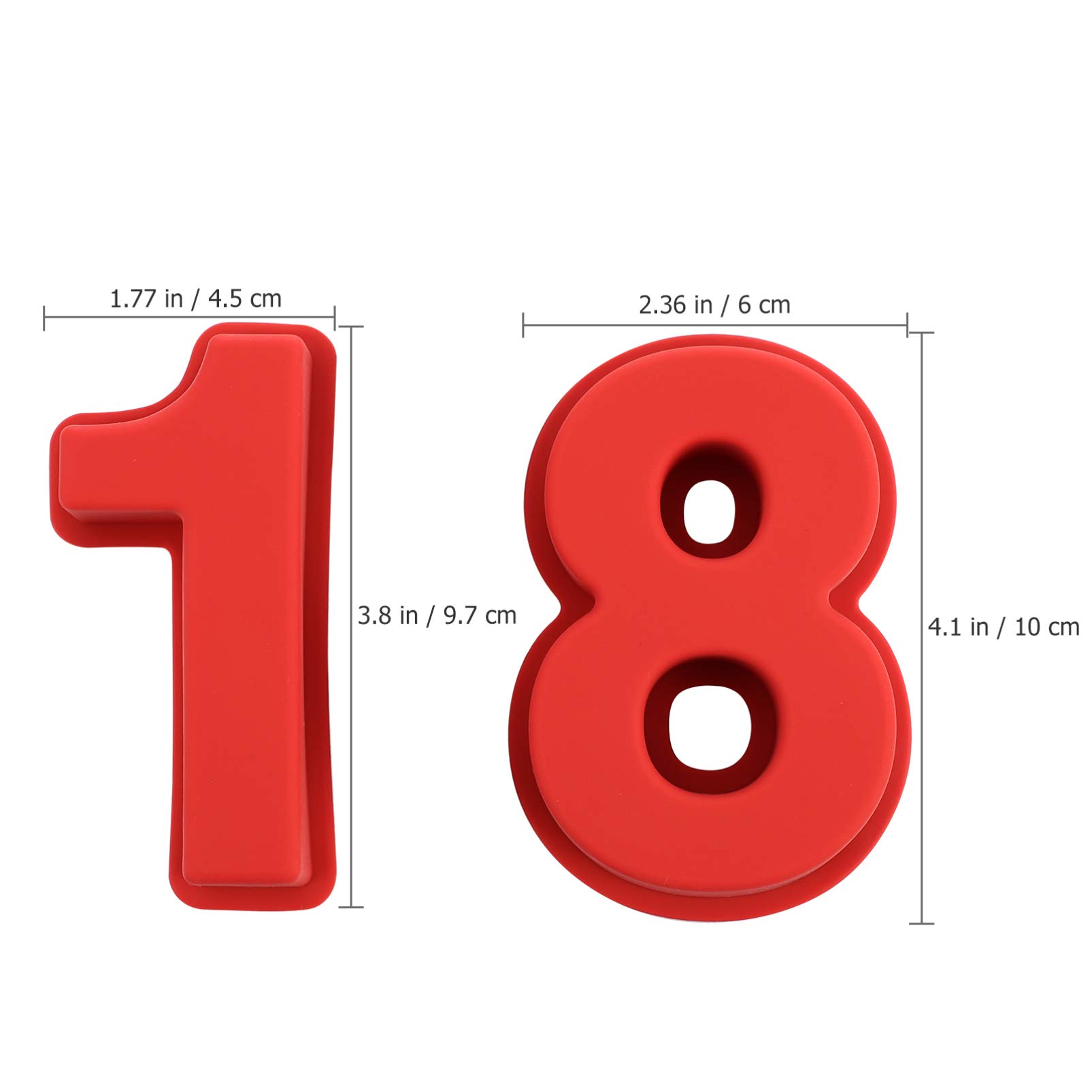 Hemoton 2-Piece Silicone Number Cake Mold Set - Reusable Baking Pans for Birthday, Anniversary, and Special Occasion Cakes - Perfect for DIY Bakers and Home Chefs