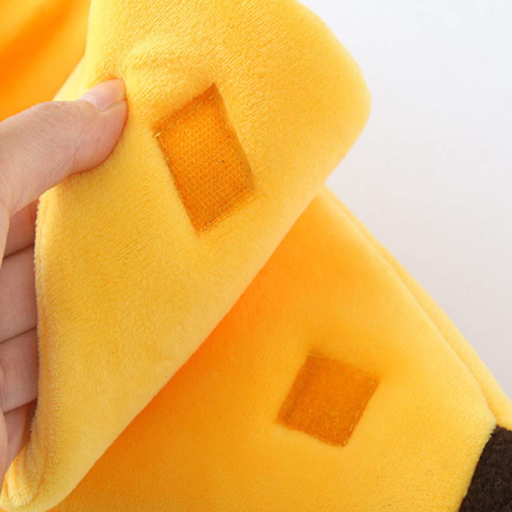 Soft Cute Cat Bed House - Cozy Pet Cuddle Bed for Cats, Kittens, Rabbits & Small Dogs - Banana Design Yellow XL - Perfect for Indoor Napping & Pet Comfort