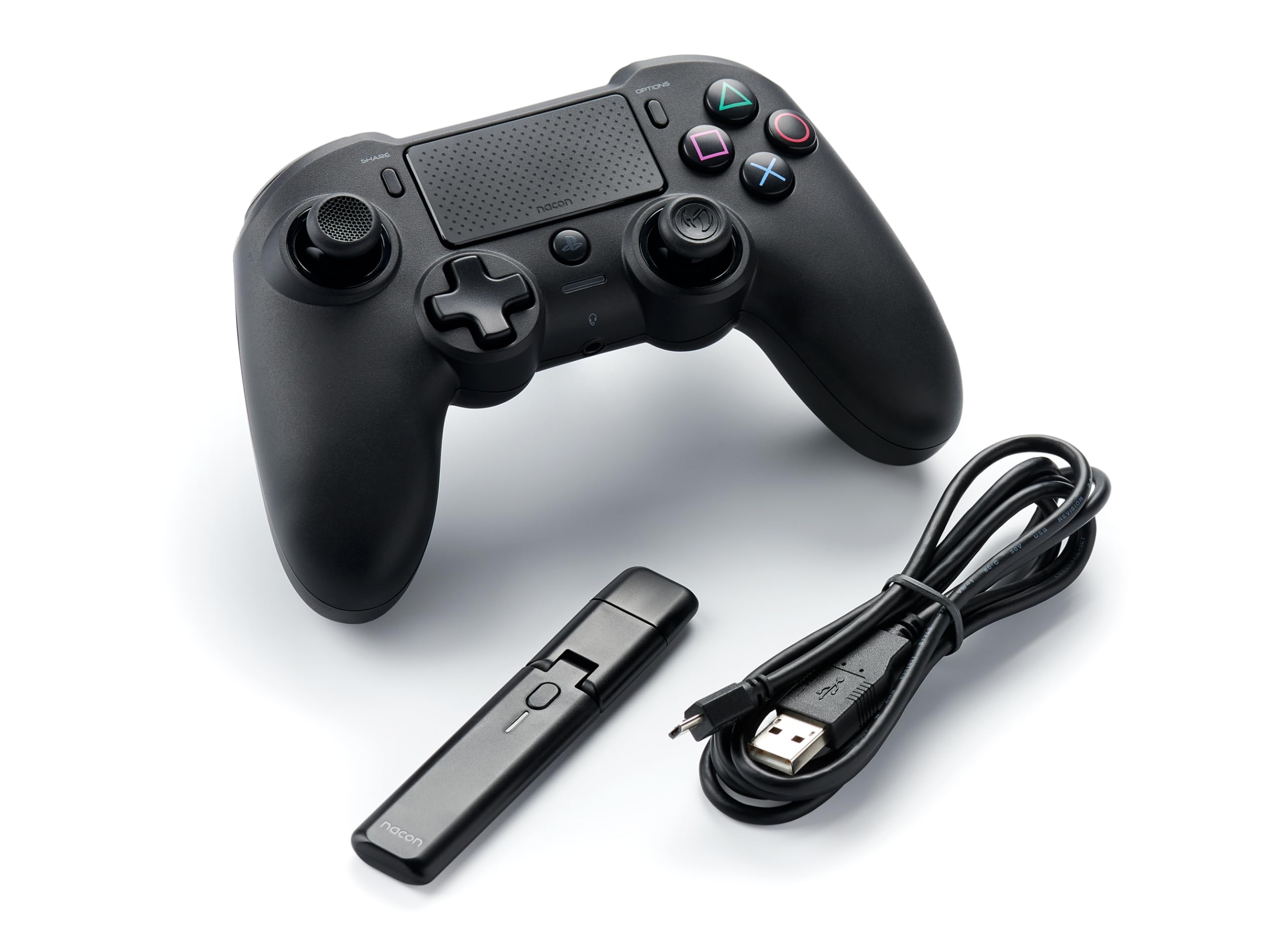 Official Licensed Nacon Asymmetric Wireless Controller for PlayStation 4 - Premium Gaming Experience for PS4, PS5 & PC Gaming Sessions