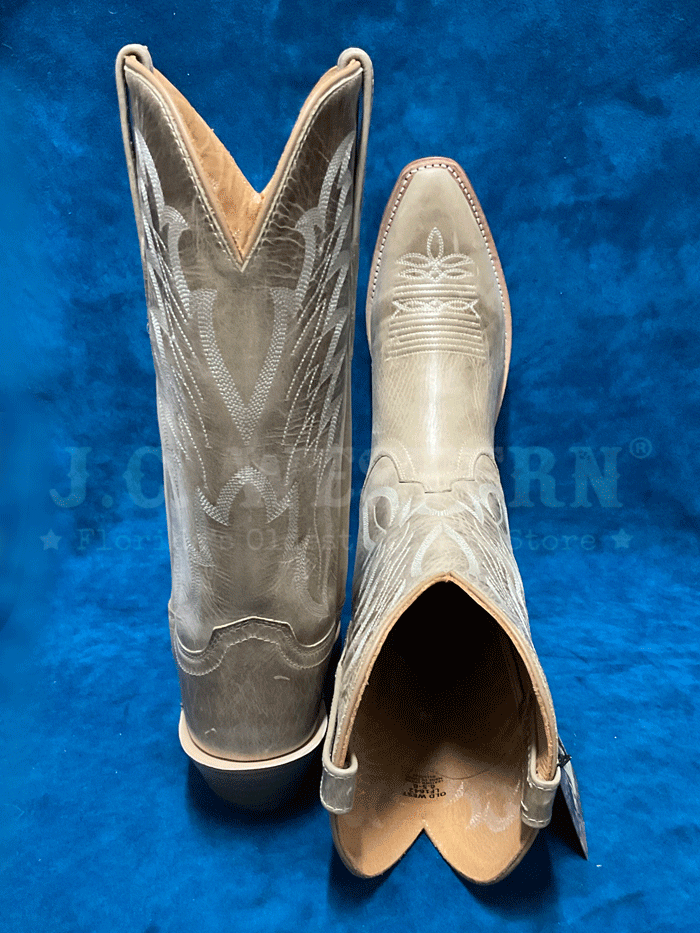 Old West LF1642 Women's All Over Leather Snip Toe Cowgirl Boots - Natural Tan Western Boots for Country Dancing, Rodeo & Casual Wear