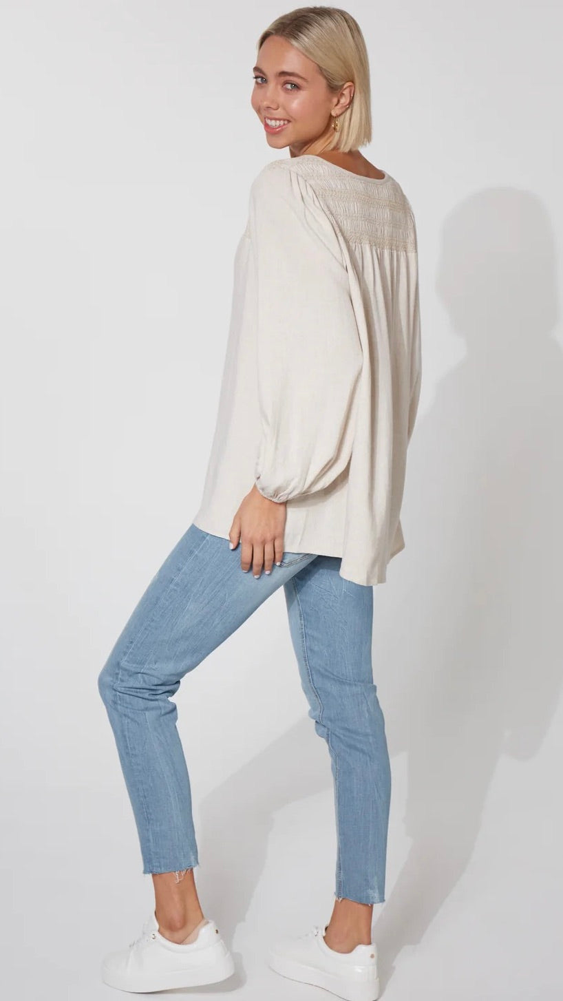 Lauder Women's Flax Blouse - Soft & Breathable Linen Top for Casual & Office Wear | Perfect for Summer Outfits & Professional Attire