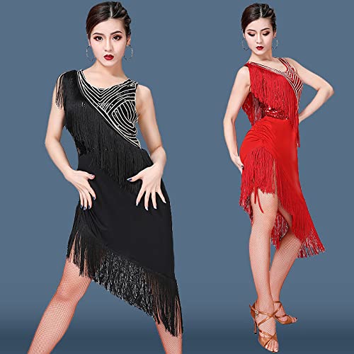 Women's Sexy Fringe Tassel Latin Dance Dress for Salsa, Rumba, Ballroom, and Party Performances