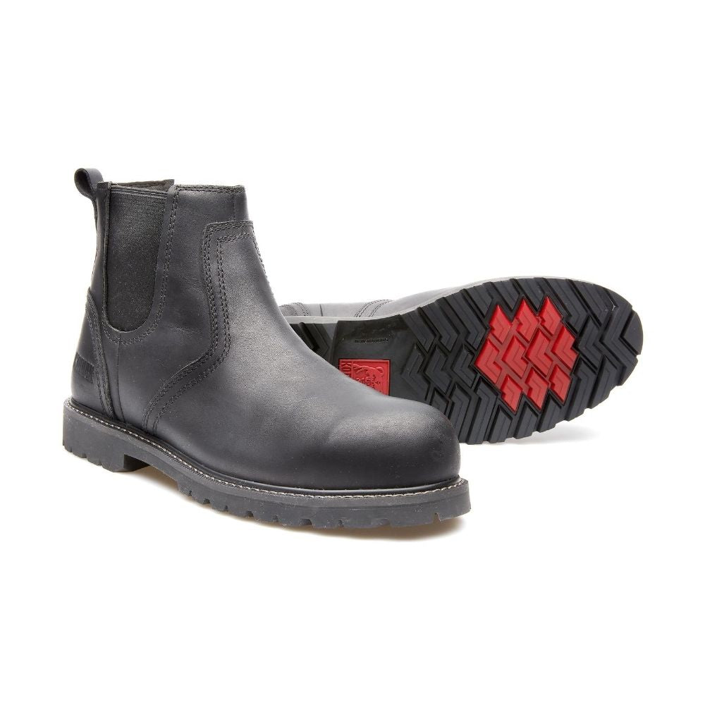 Kodiak McKinney Chelsea Men's 6 Inch Composite Toe Pull-On Work Boots - Black (KD0A4TCYBLK) | Slip Resistant & Comfortable for Construction, Warehouse & Outdoor Work