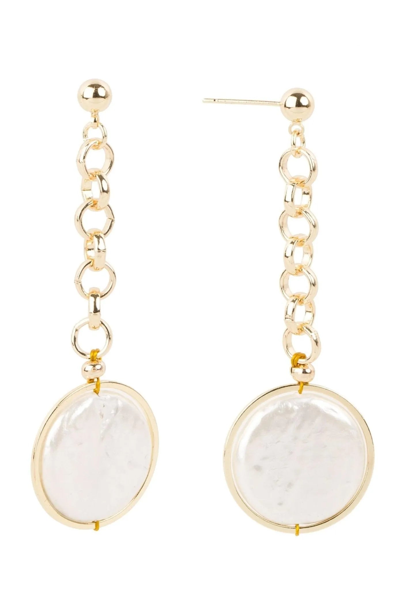 Elegant Pearl Coin Dangle Chain Earrings for Women - Vintage Boho Jewelry Gift for Party, Wedding & Everyday Wear
