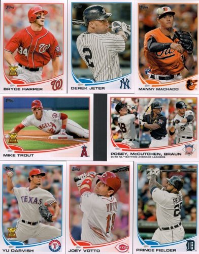 2013 Topps MLB Baseball Complete Factory Sealed 666-Card Set - Series 1 & 2 with 5 Bonus Rookie Variation Cards | Collectible Trading Cards for Sports Fans & Memorabilia Enthusiasts | Perfect for Display, Trading, and Investment