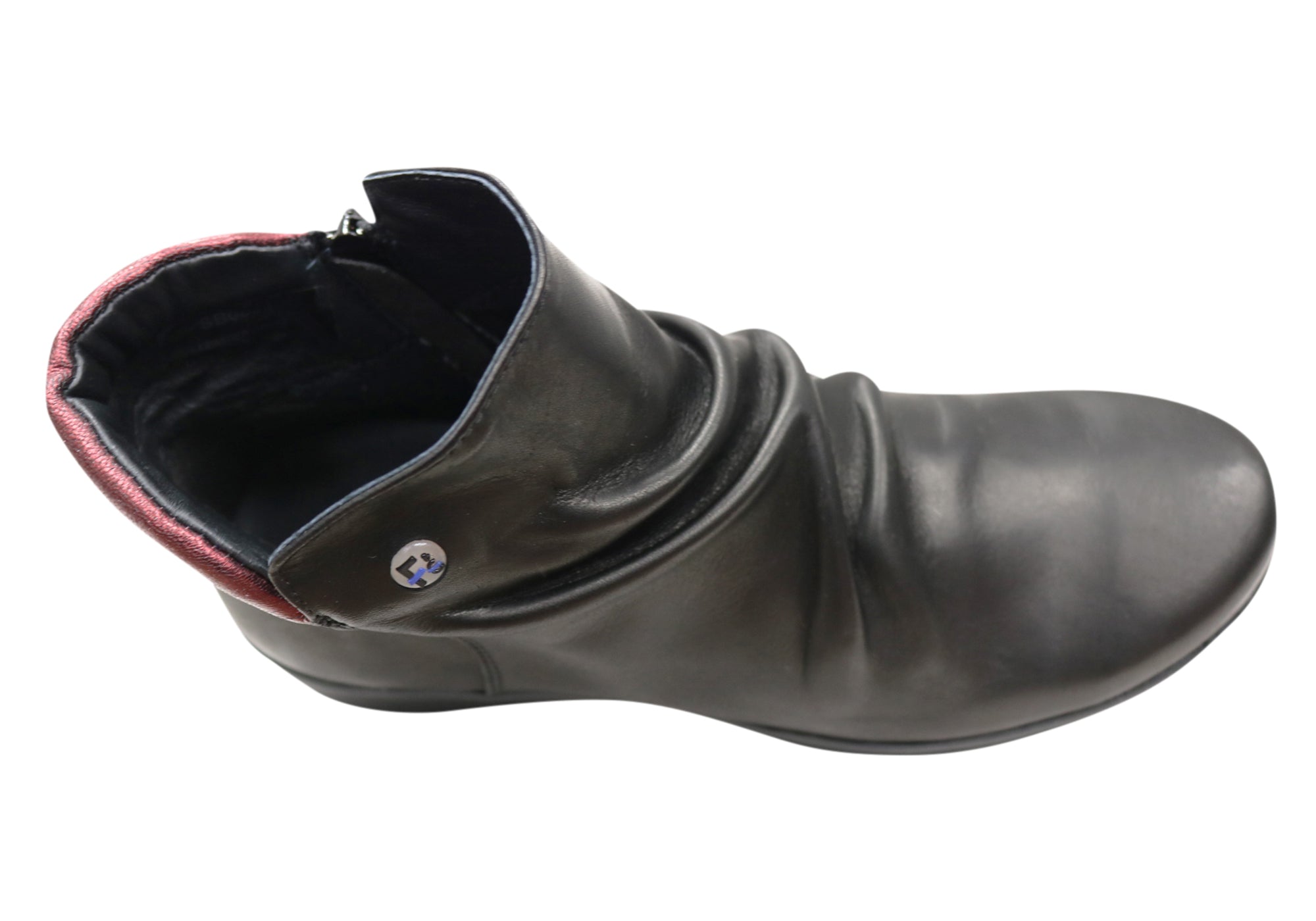 Flex & Go Melo Women's Comfortable Leather Ankle Boots - Made in Portugal - Perfect for Work, Travel & Everyday Wear