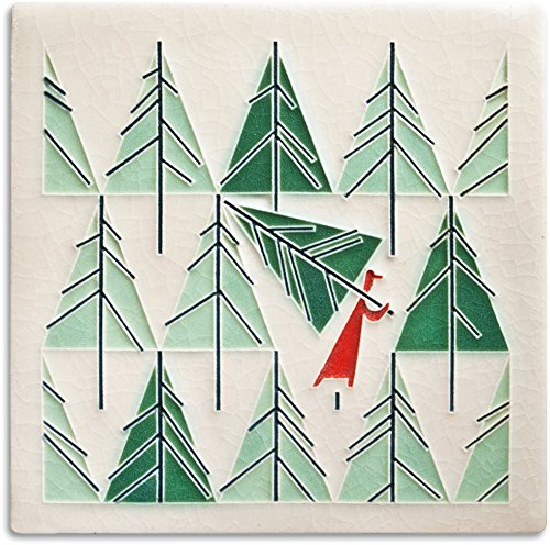 Charley Harper Perfect Tree Decorative Tile - Vintage-Inspired Ceramic Wall Art for Home & Office Decor | Perfect for Living Room, Kitchen, or Gift Giving