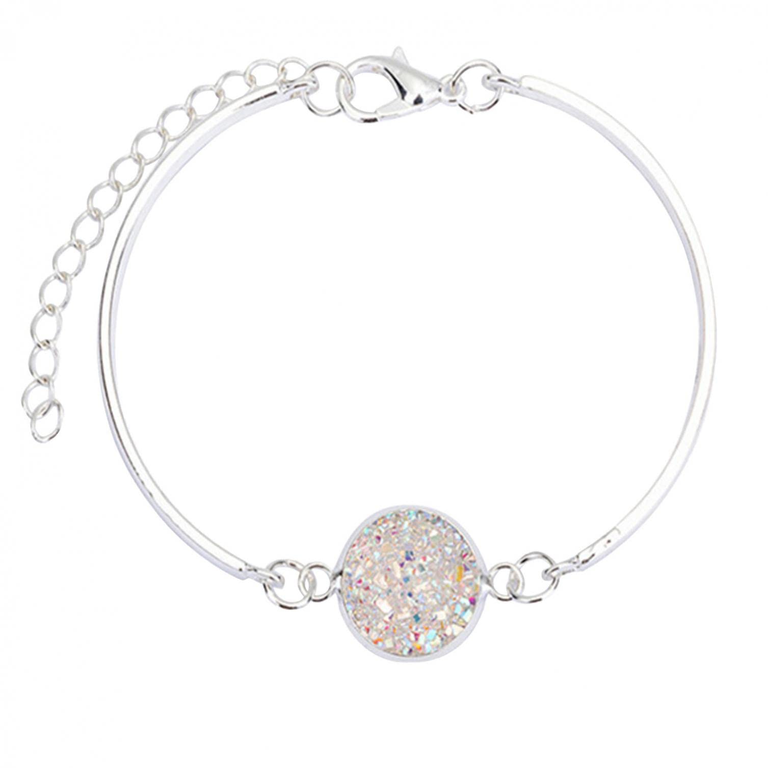 Elegant Crystal Cluster Bangle Bracelet for Women - Fashionable Colorful Jewelry Gift for Her | Perfect for Parties, Weddings & Everyday Wear