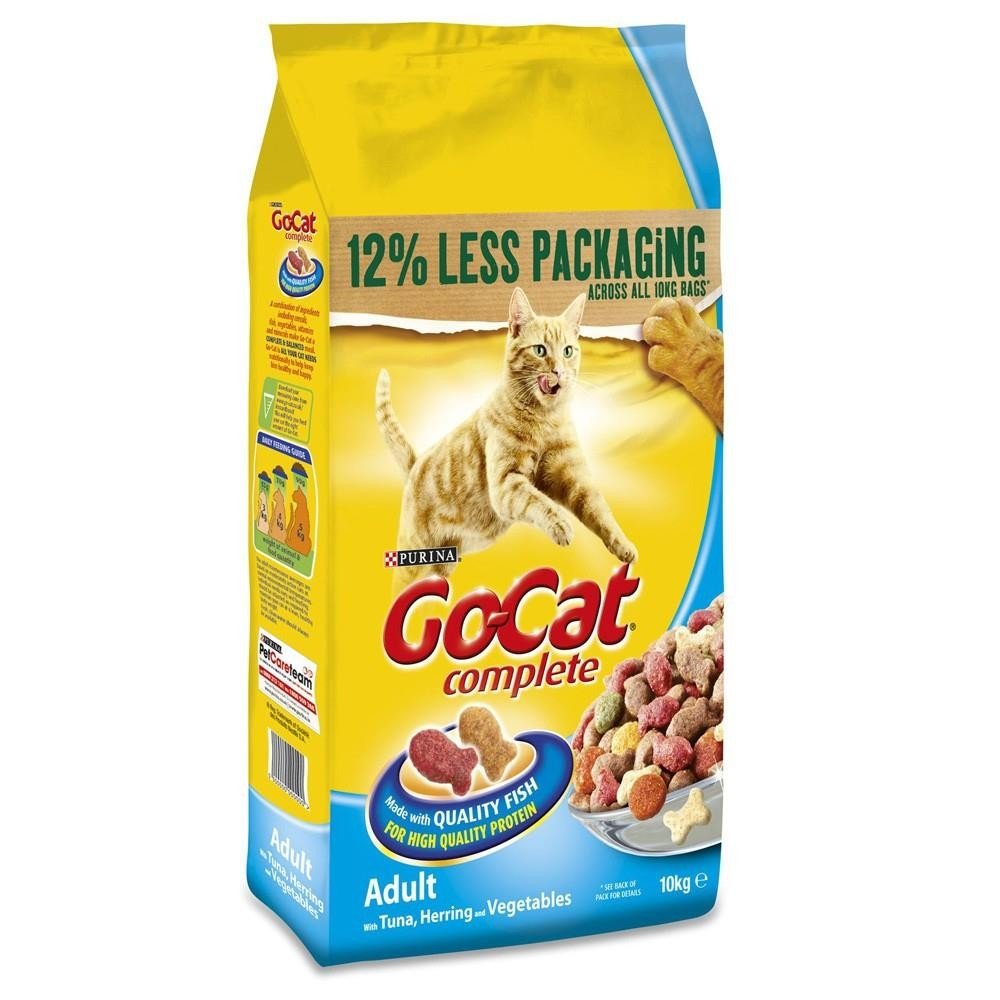 Go-Cat Complete Adult Dry Cat Food with Tuna, Herring & Vegetables - 10kg Bag (12186256) - Premium Nutrition for Healthy Cats at Every Life Stage