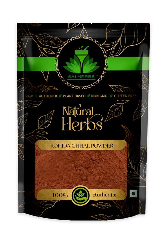 Pure & Natural SAI HERBS Rohida Chhal Powder (Rohtak Chhal Powder) - 500g | Ayurvedic Herbal Supplement for Digestive Health, Skin Care & Detox | Perfect for Tea, Face Masks & Wellness Rituals