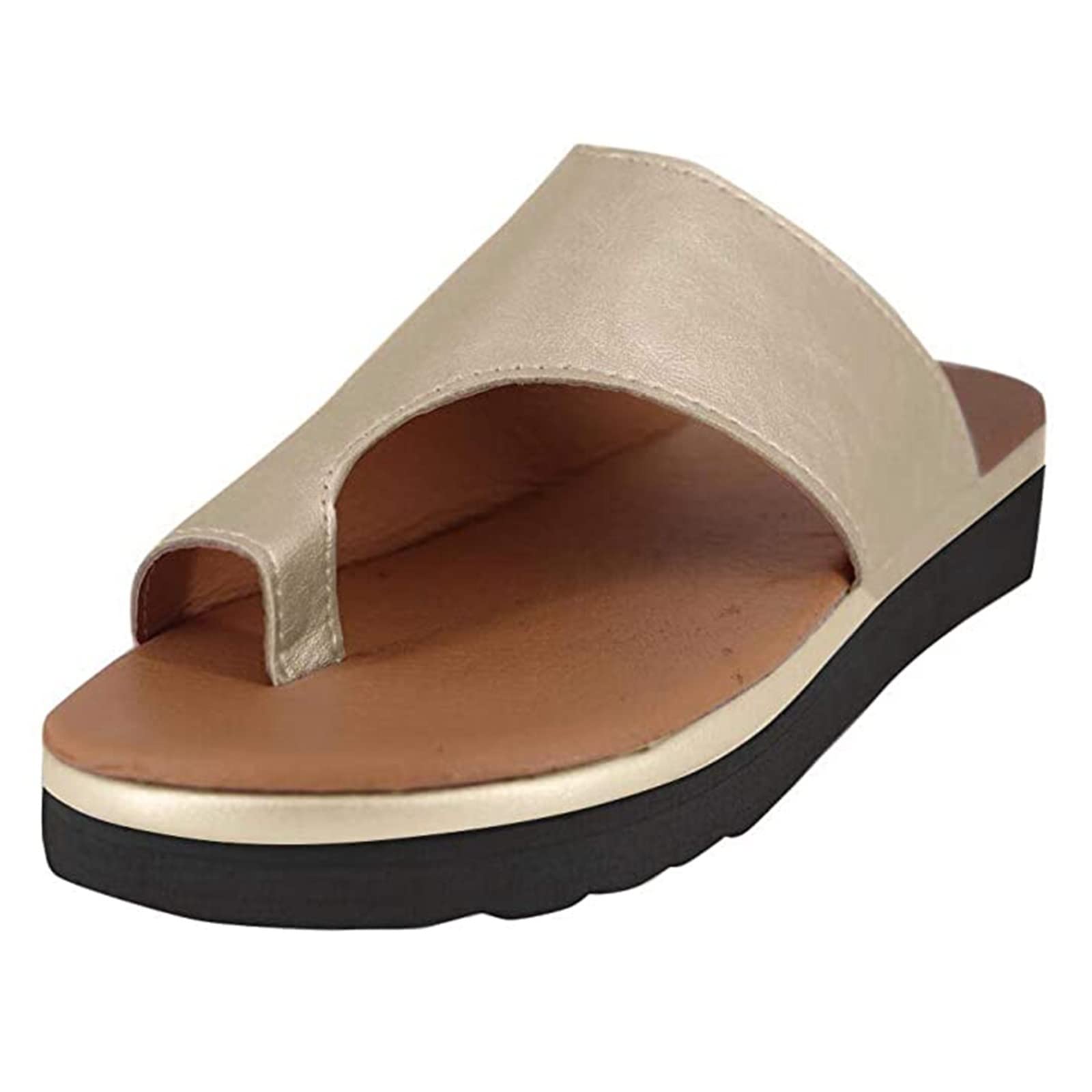 Women's Comfortable Beach Sandals - Slide Flat Thong Flip Flops with Clip Toe for Casual & Dressy Wear | Perfect for Summer, Poolside, Vacation & Everyday Slippers