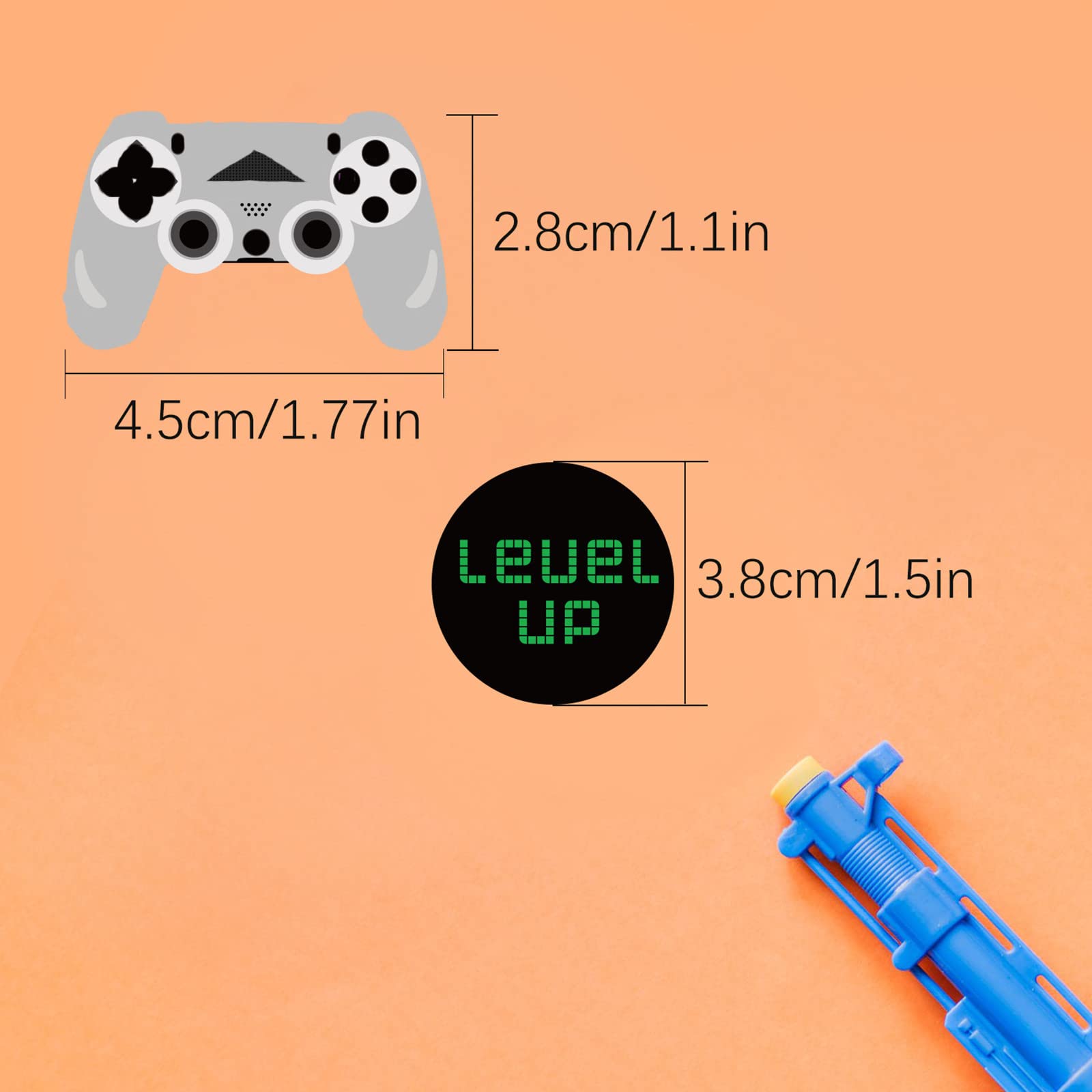 200-Piece Video Game Controller Stickers Set - 5 Unique Styles for Gaming Parties, Boys Birthday Decorations & DIY Accessories - Perfect for Xbox, PS5, Switch & PC Gaming Setup